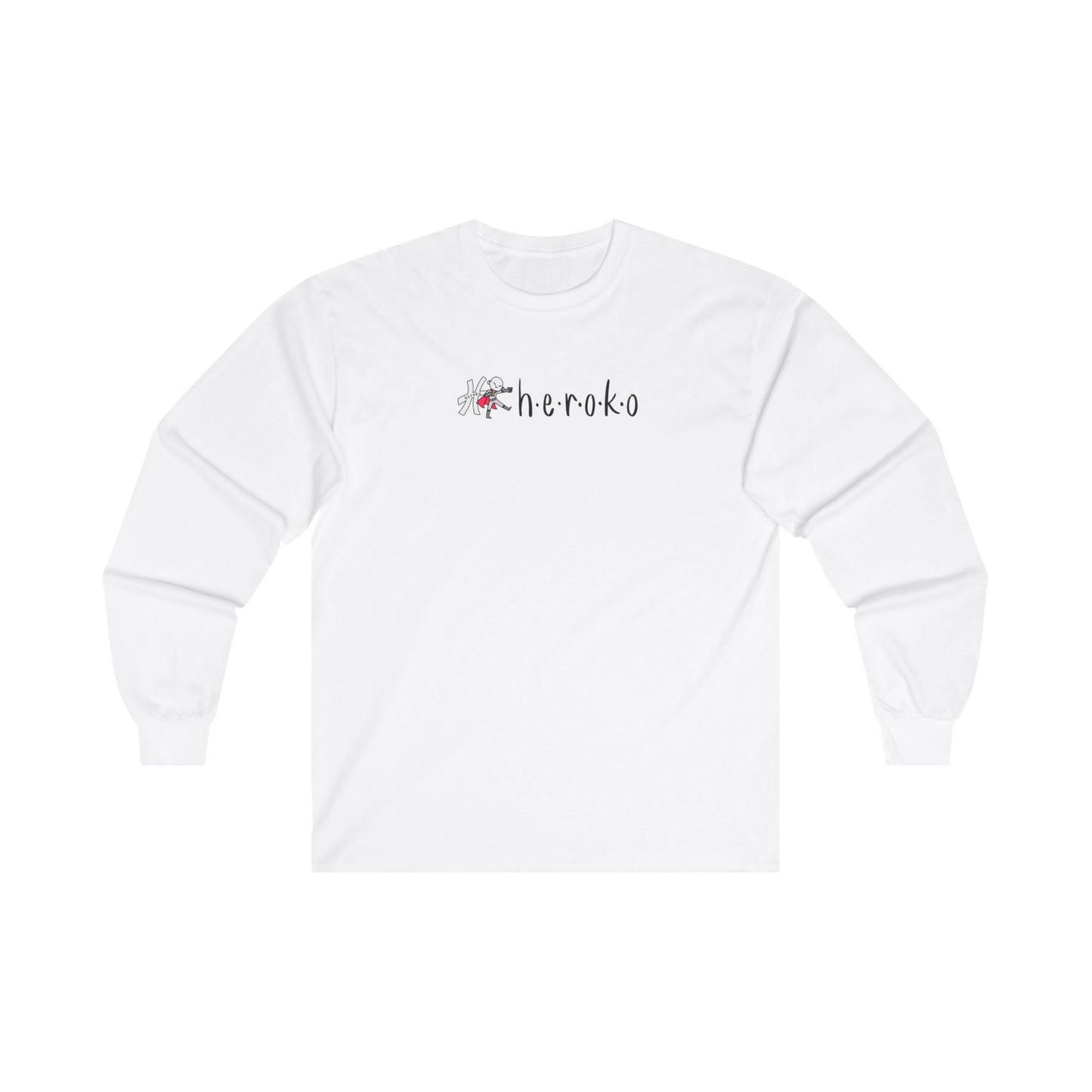 Adults HEROKO & LOGO Cotton Long Sleeve Tee (Runs Small for Men)