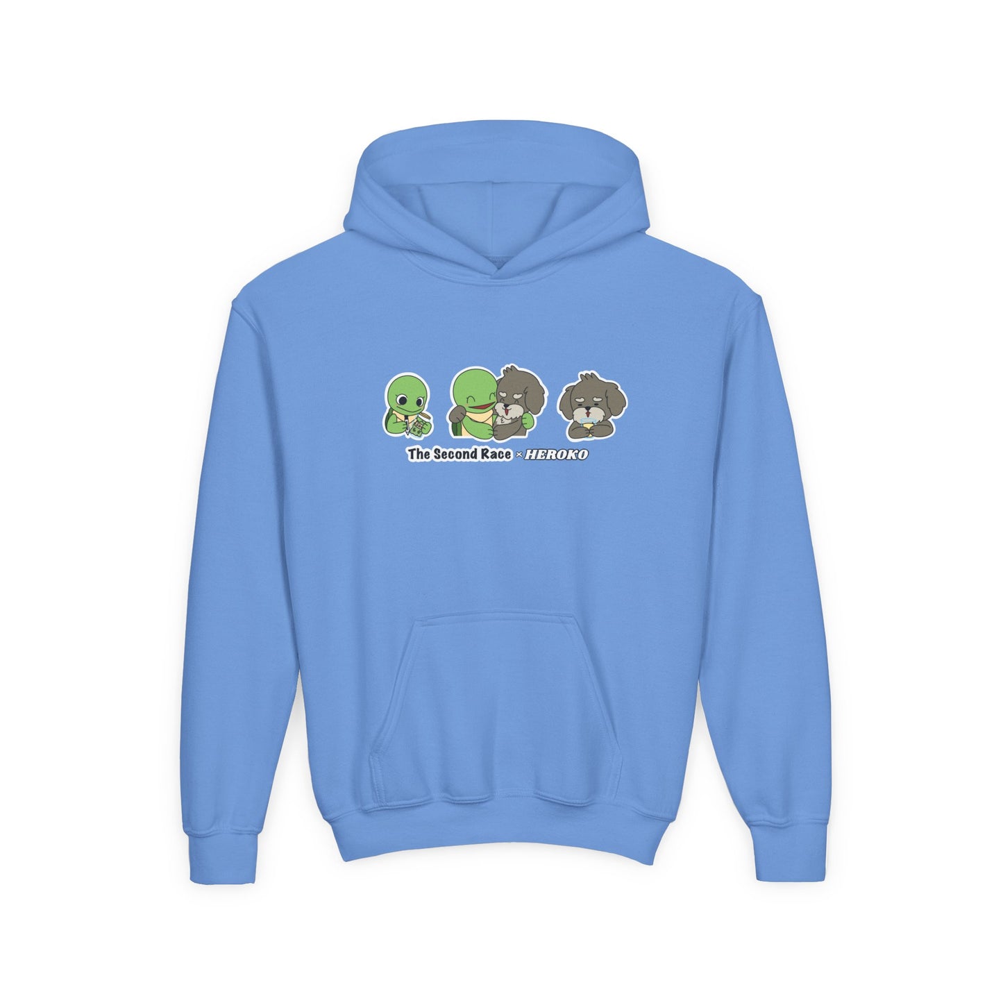 Kids Hoodie — Cute Turtle and Puppy Trios "The Second Race"