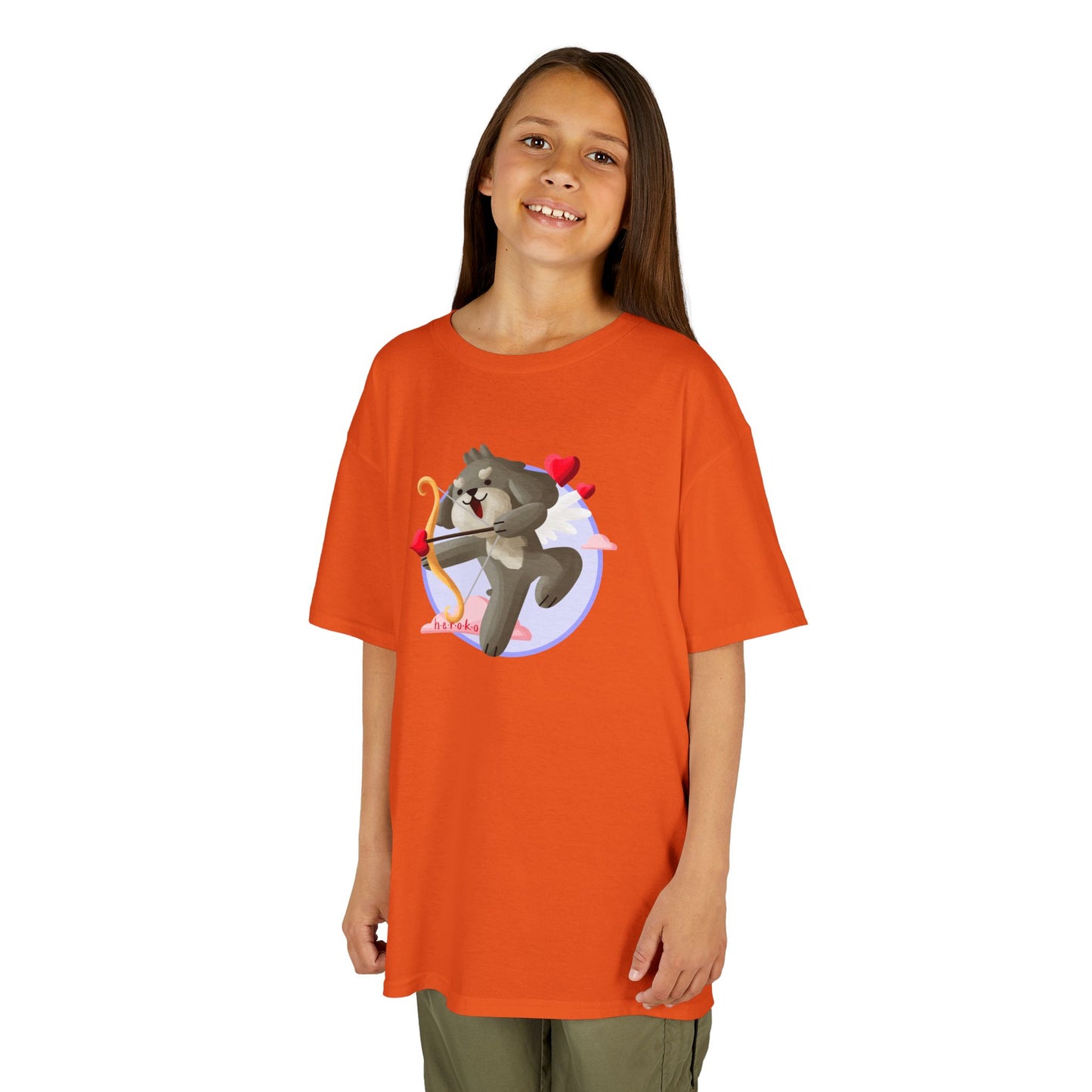 Kids Tee -Cute Dog Valentine's Day Graphic Tee