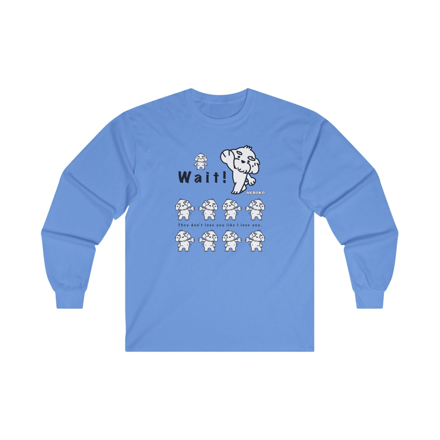 Adults WAIT! DANCING DOGS MEME Long Sleeve Tee (Runs Small for Men)