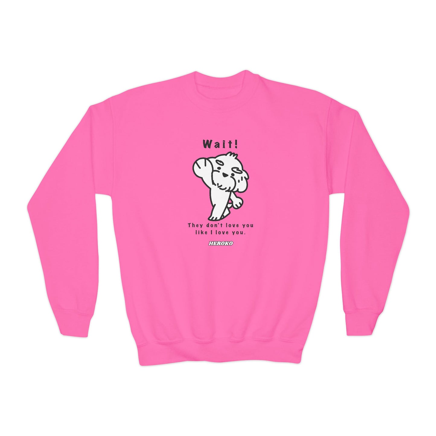 Youth WAIT! DOG MEME Crewneck Sweatshirt