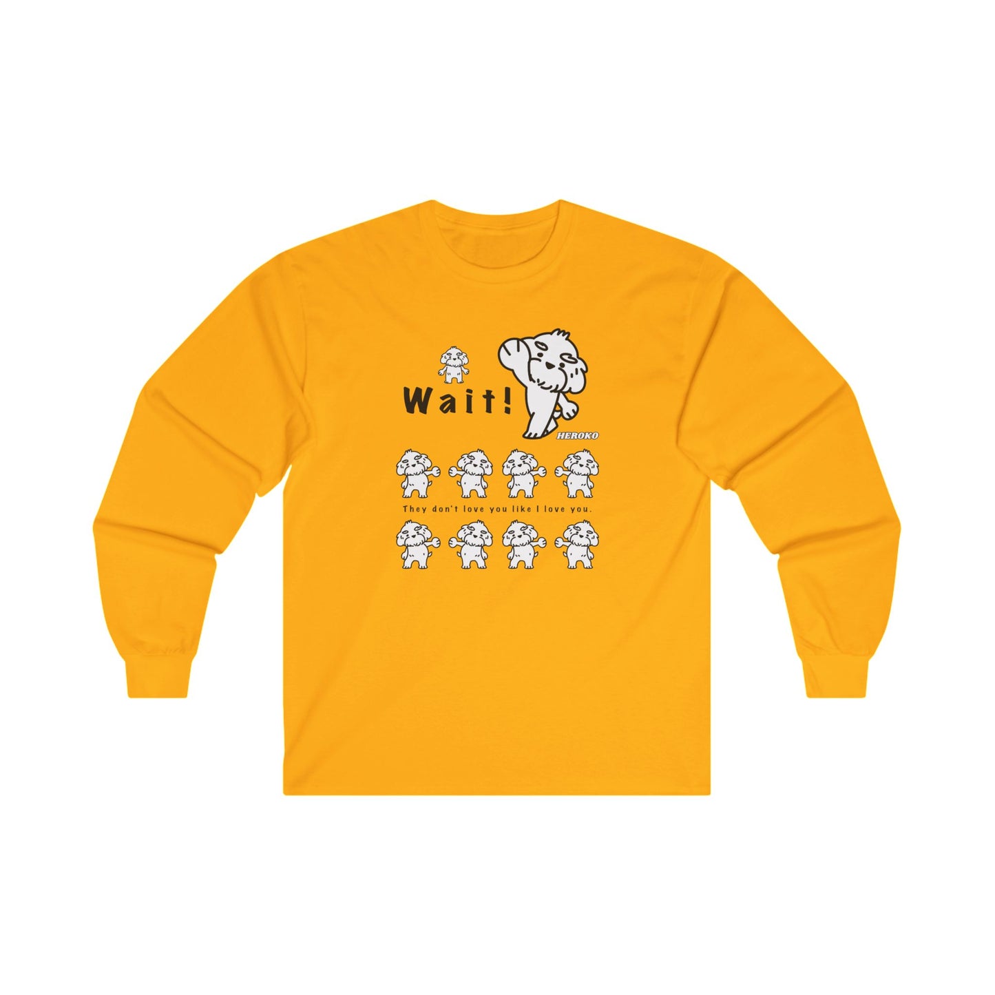 Adults WAIT! DANCING DOGS MEME Long Sleeve Tee (Runs Small for Men)