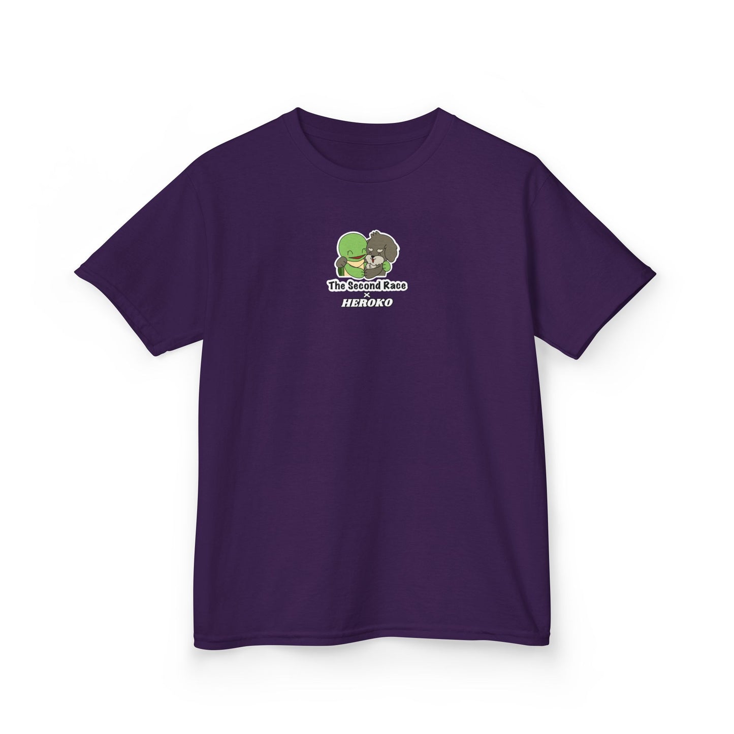 Kids Tee -"The Second Race" Cute Turtle and Puppy Graphic Tee