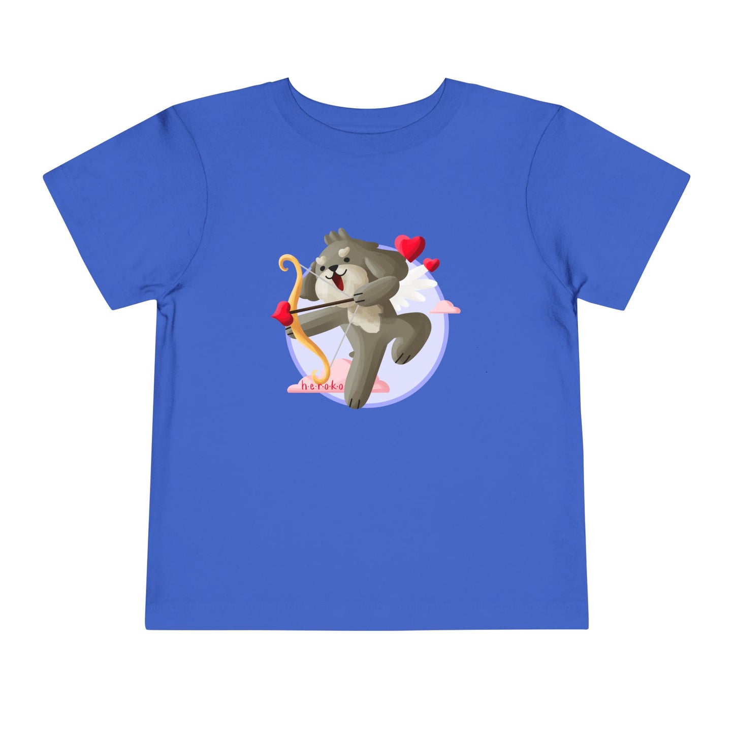 Toddler Tee - Cute Dog Valentine's Day Design