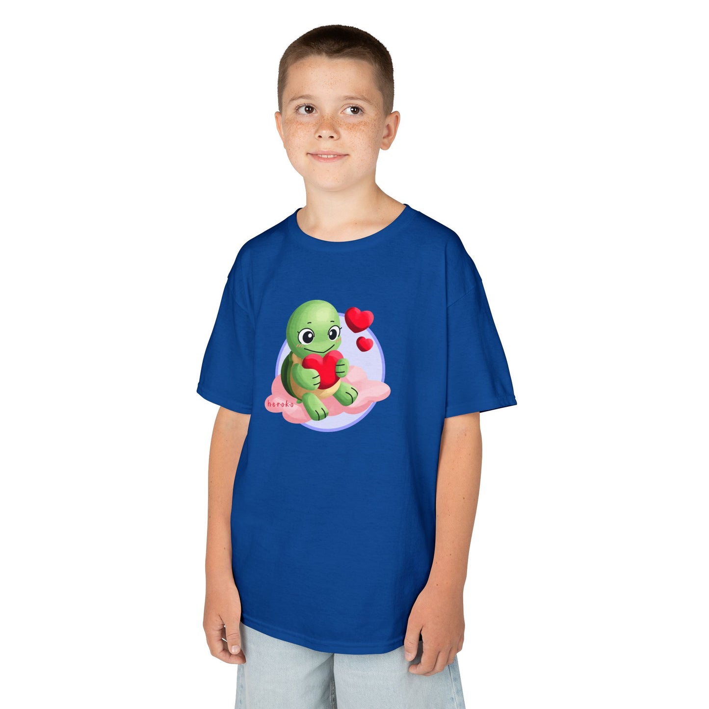 Kids Tee -Cute Turtle Valentine's Day Graphic Tee