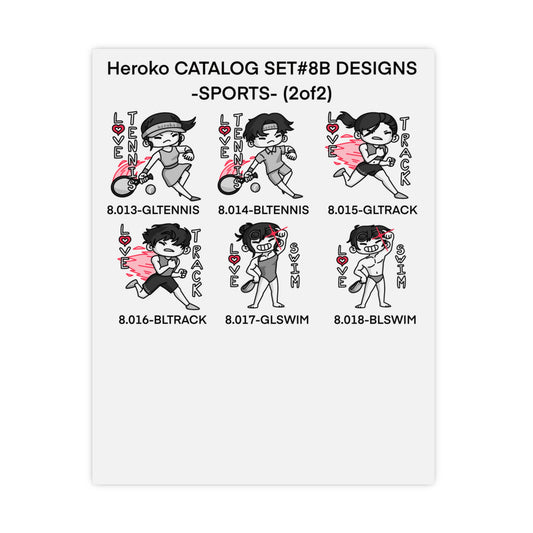 Heroko CATALOG SET#8B DESIGNS - SPORTS (2of2) on a Poster