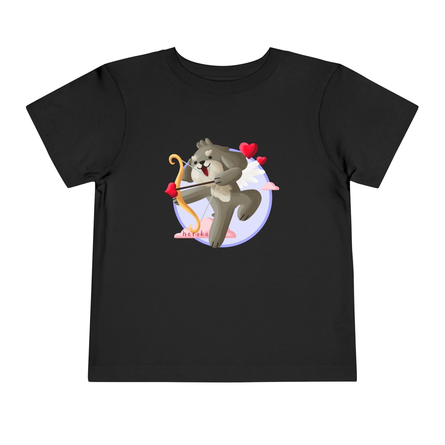Toddler Tee - Cute Dog Valentine's Day Design