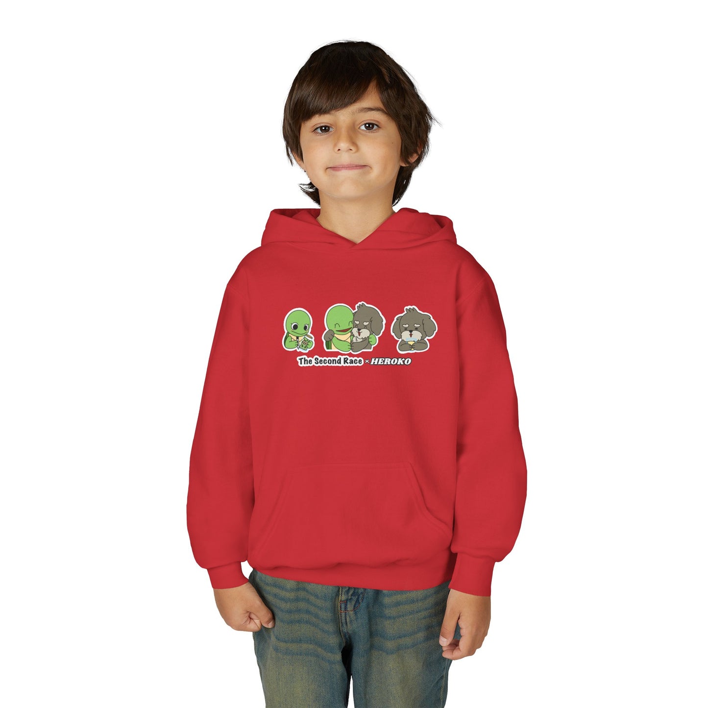 Kids Hoodie — Cute Turtle and Puppy Trios "The Second Race"