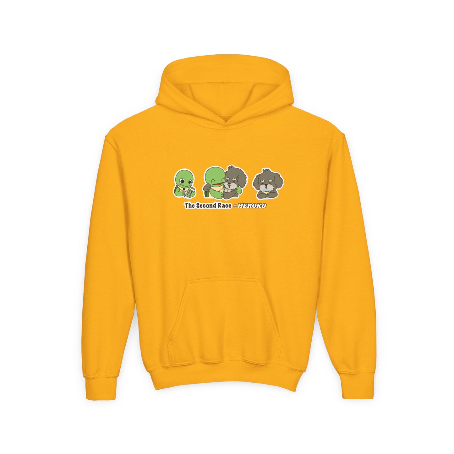 Kids Hoodie — Cute Turtle and Puppy Trios "The Second Race"