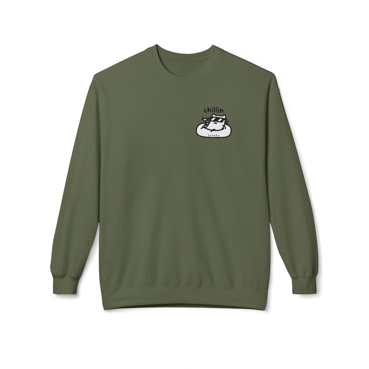 Adults CATS CHILLIN’ Fleece Crewneck Sweatshirt