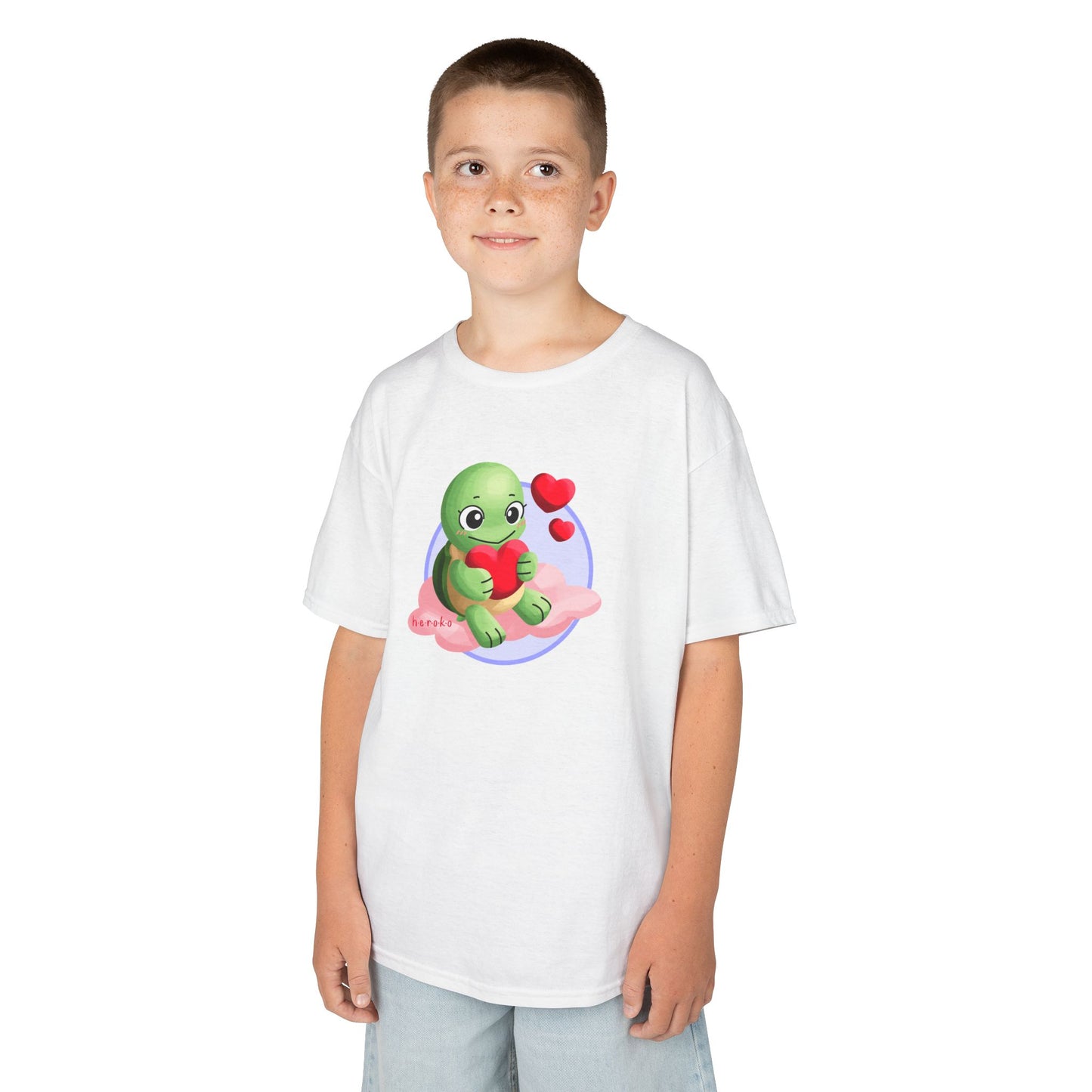 Kids Tee -Cute Turtle Valentine's Day Graphic Tee