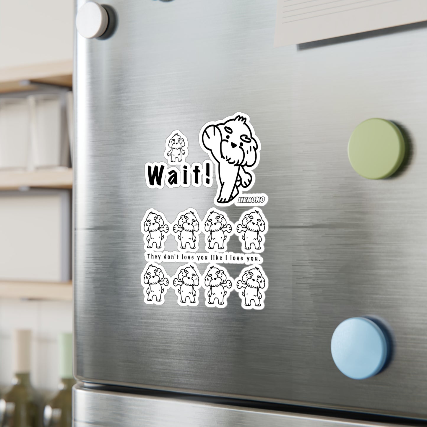 WAIT! DANCING DOGS MEME Kiss-Cut Vinyl Decals