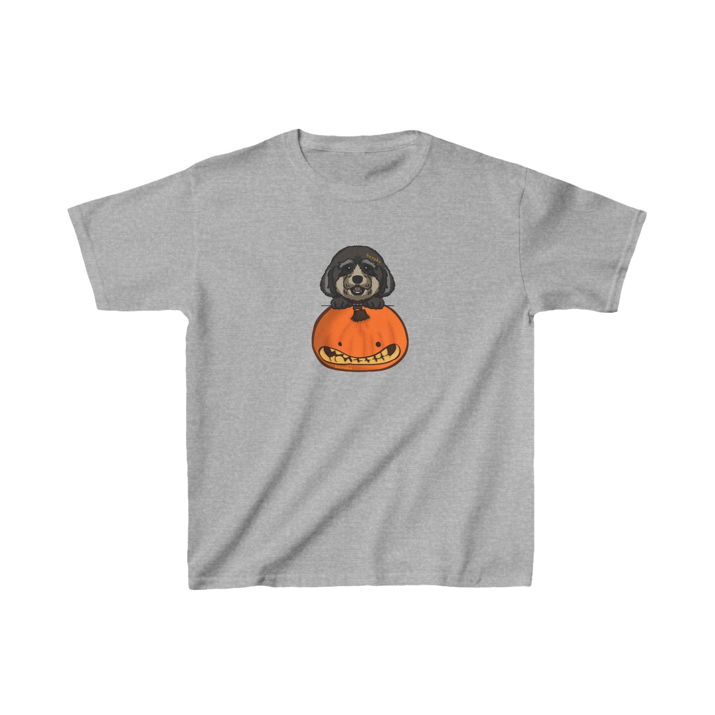 Kids DOG ON SPOOKY PUMPKIN Cotton™ Tee