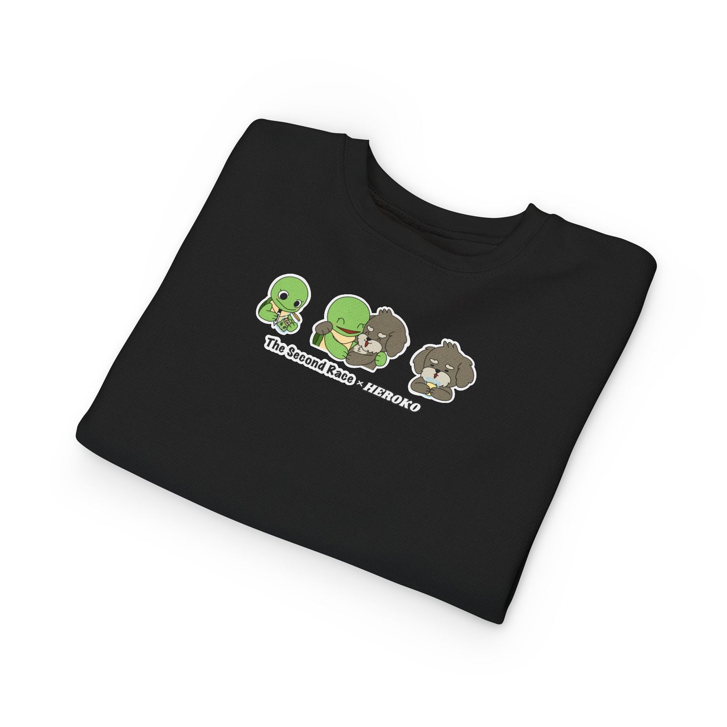 Toddler Sweatshirt — Cute Cartoon Turtle and Dog "The Second Race" Pullover