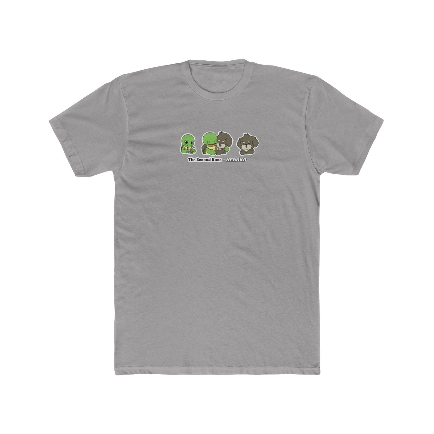 Adults Tee for "The Second Race" Book Turtle & Puppy Trio
