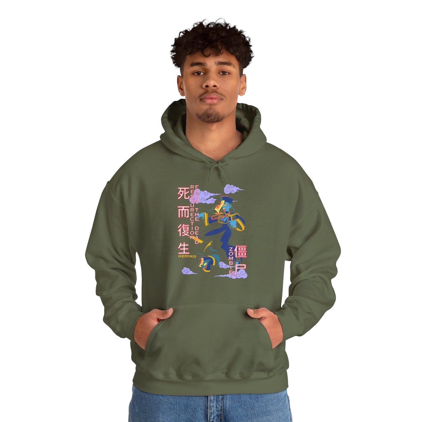 Halloween Unisex Hoodie, Chinese Ancient Zombies Design