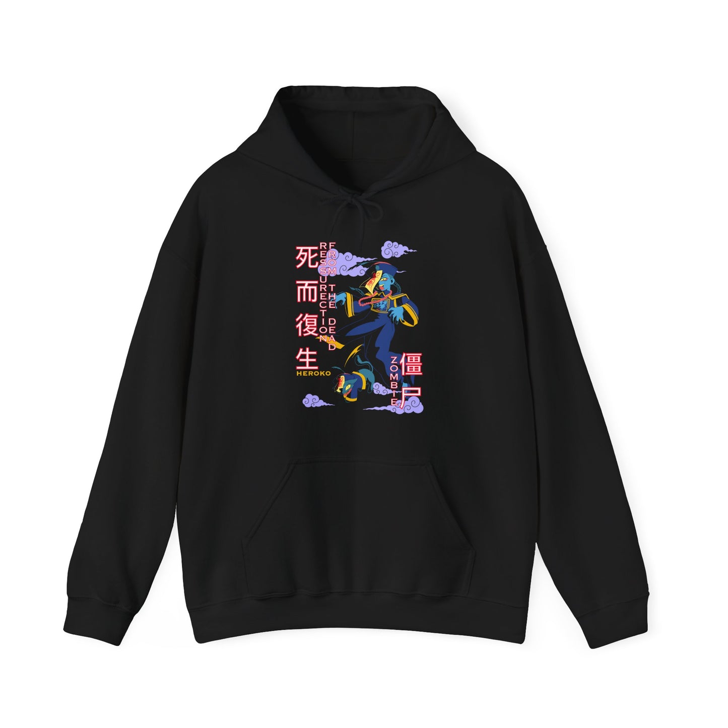 Adults Unisex Hoodie, Chinese Ancient Zombies Design