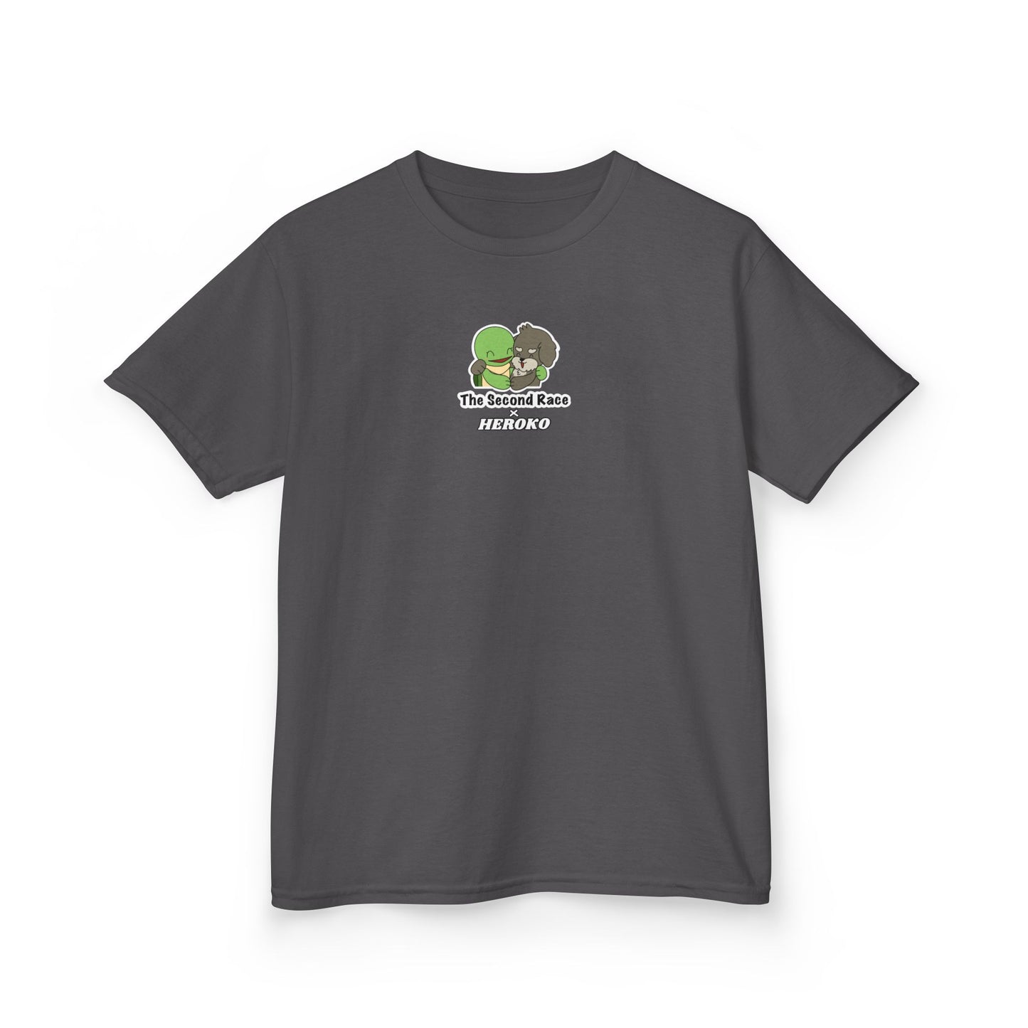 Kids Tee -"The Second Race" Cute Turtle and Puppy Graphic Tee
