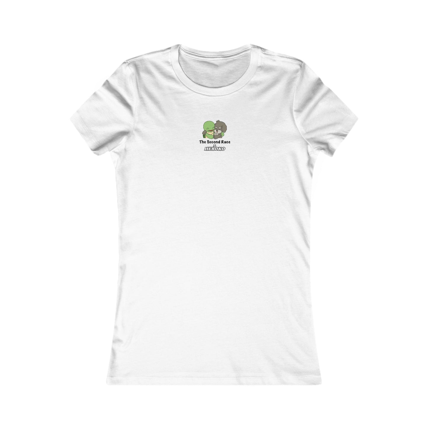Women's Tee, The Second Race, Hugging Turtle and Puppy