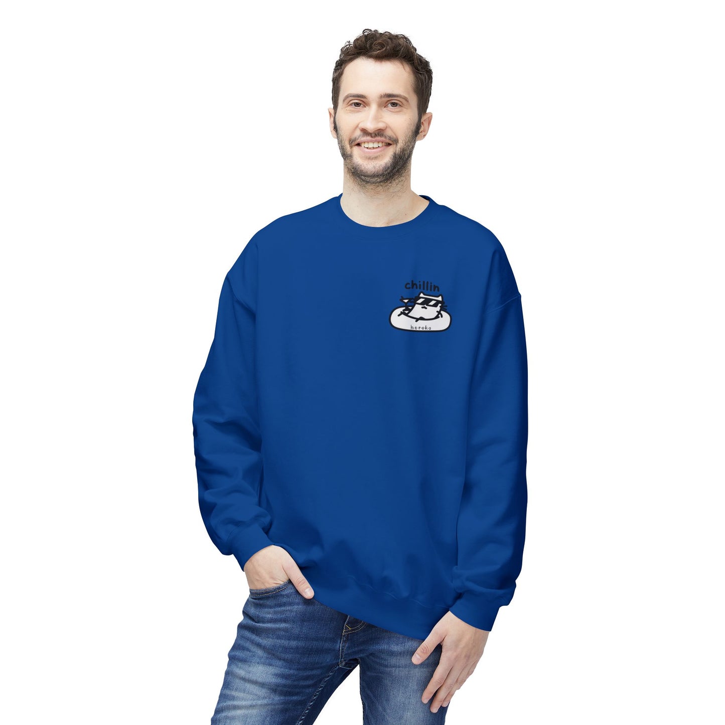 Adults CATS CHILLIN’ Fleece Crewneck Sweatshirt