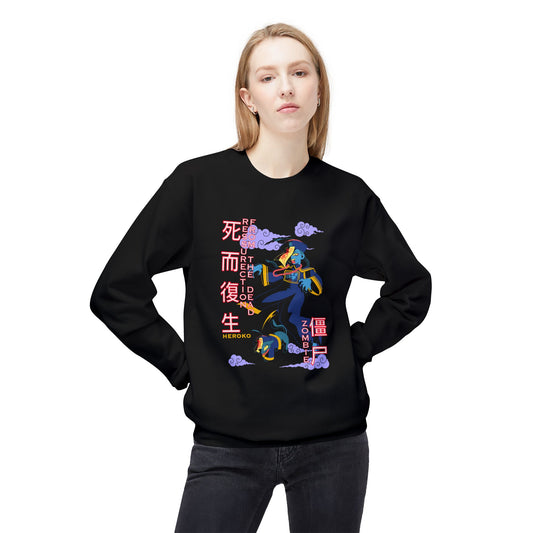 Halloween Unisex Crewneck Sweatshirt, Chinese Ancient Zombies Design