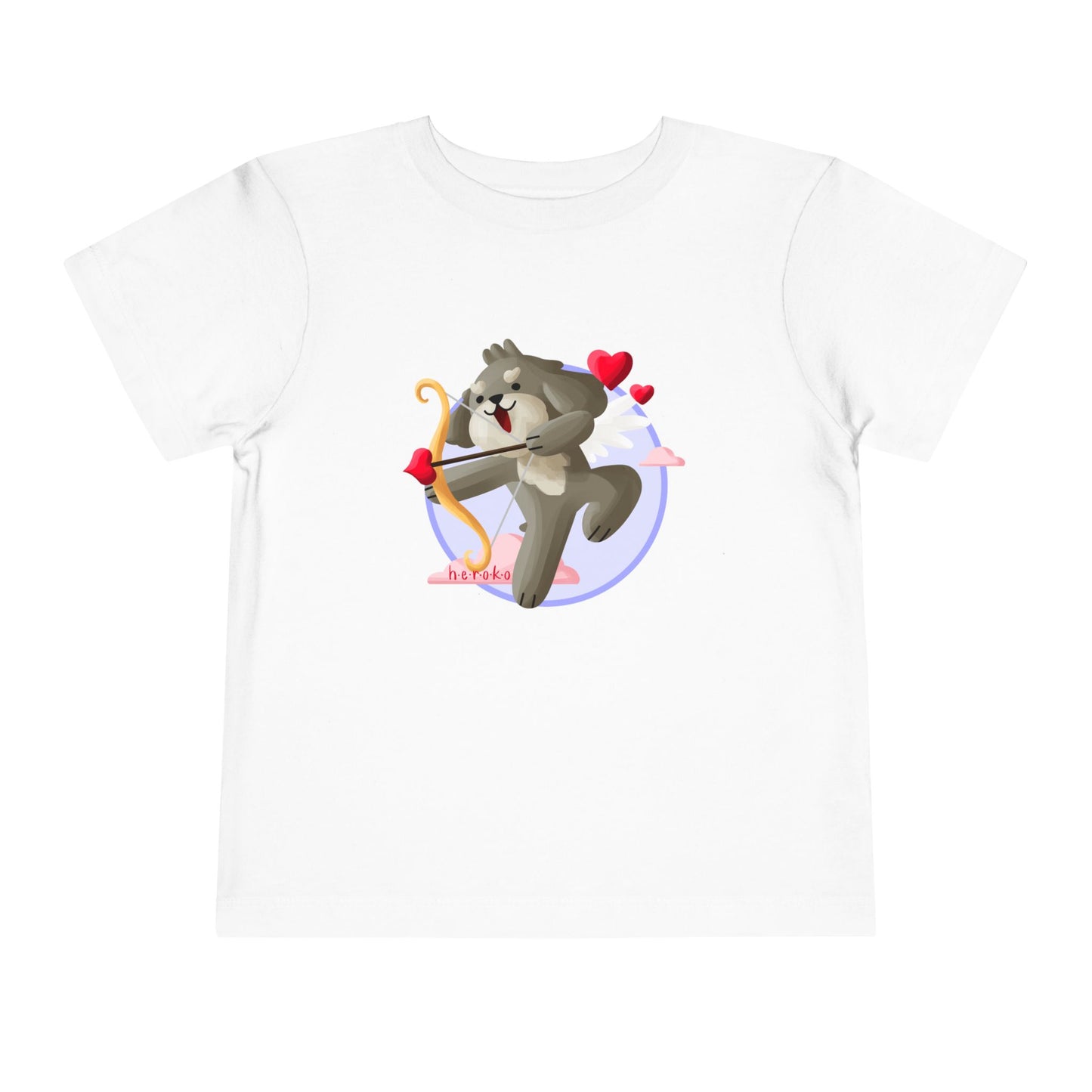 Toddler Tee - Cute Dog Valentine's Day Design