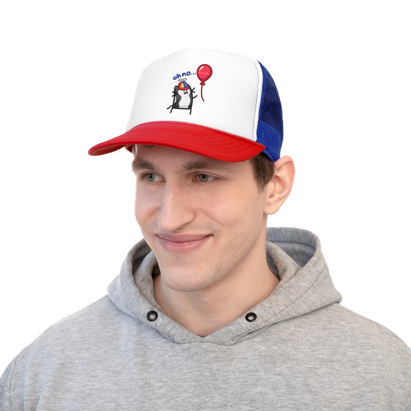 CATS OH NO RED BALLOON Trucker Cap/Hat