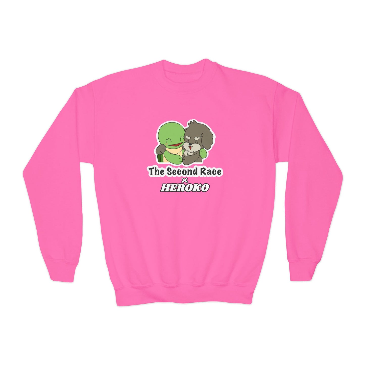 Kids Hugging Turtle & Puppy Crewneck Sweatshirt — The Second Race