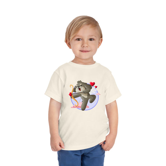 Toddler Tee - Cute Dog Valentine's Day Design