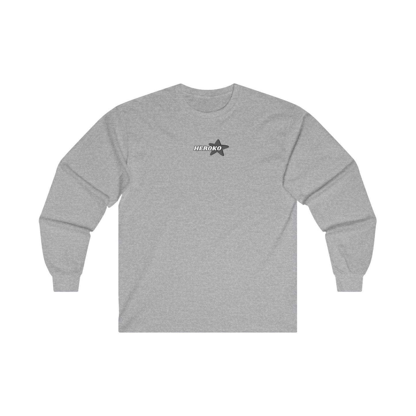 Adults HEROKO B&W STAR Long Sleeve Tee (Runs Small for Men)