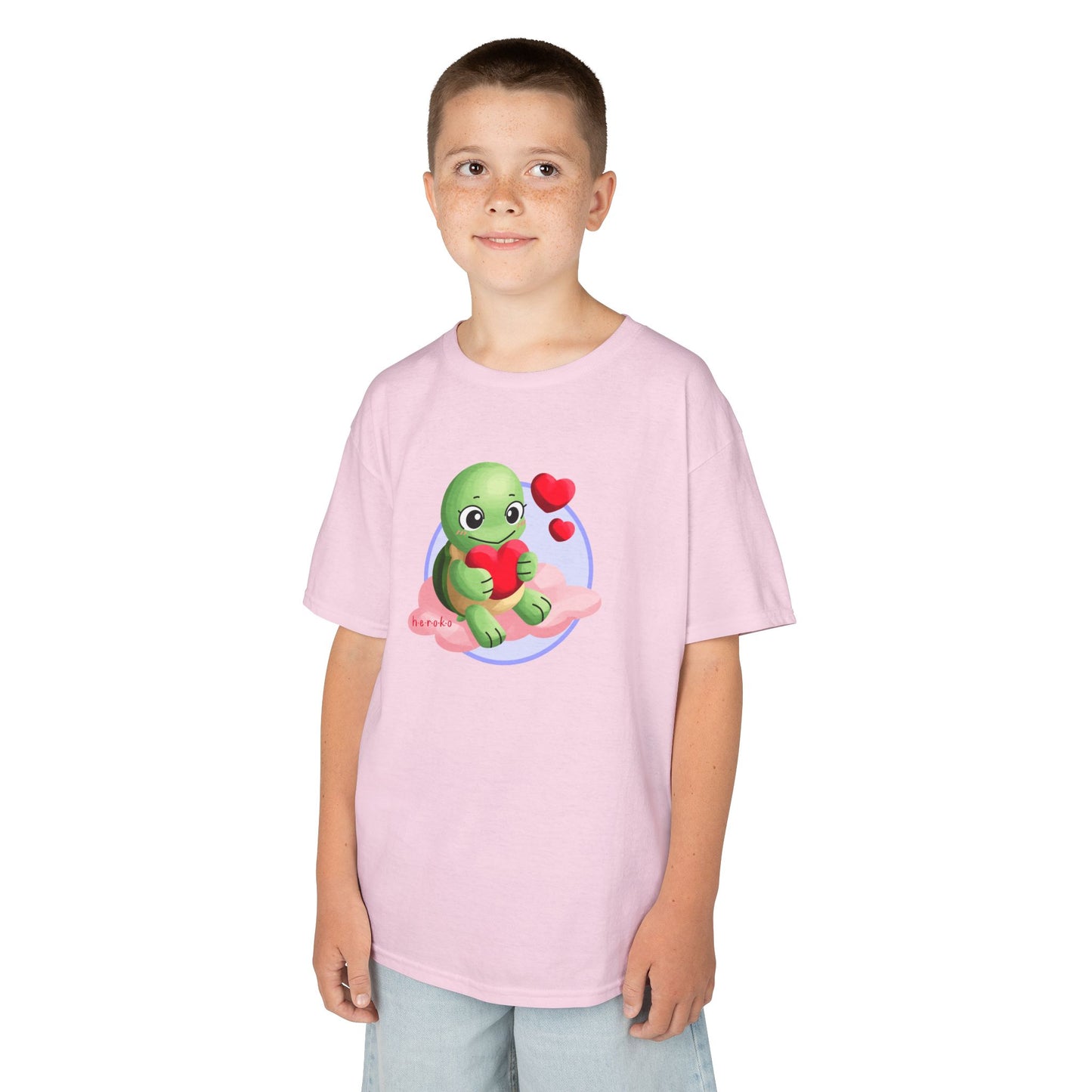 Kids Tee -Cute Turtle Valentine's Day Graphic Tee