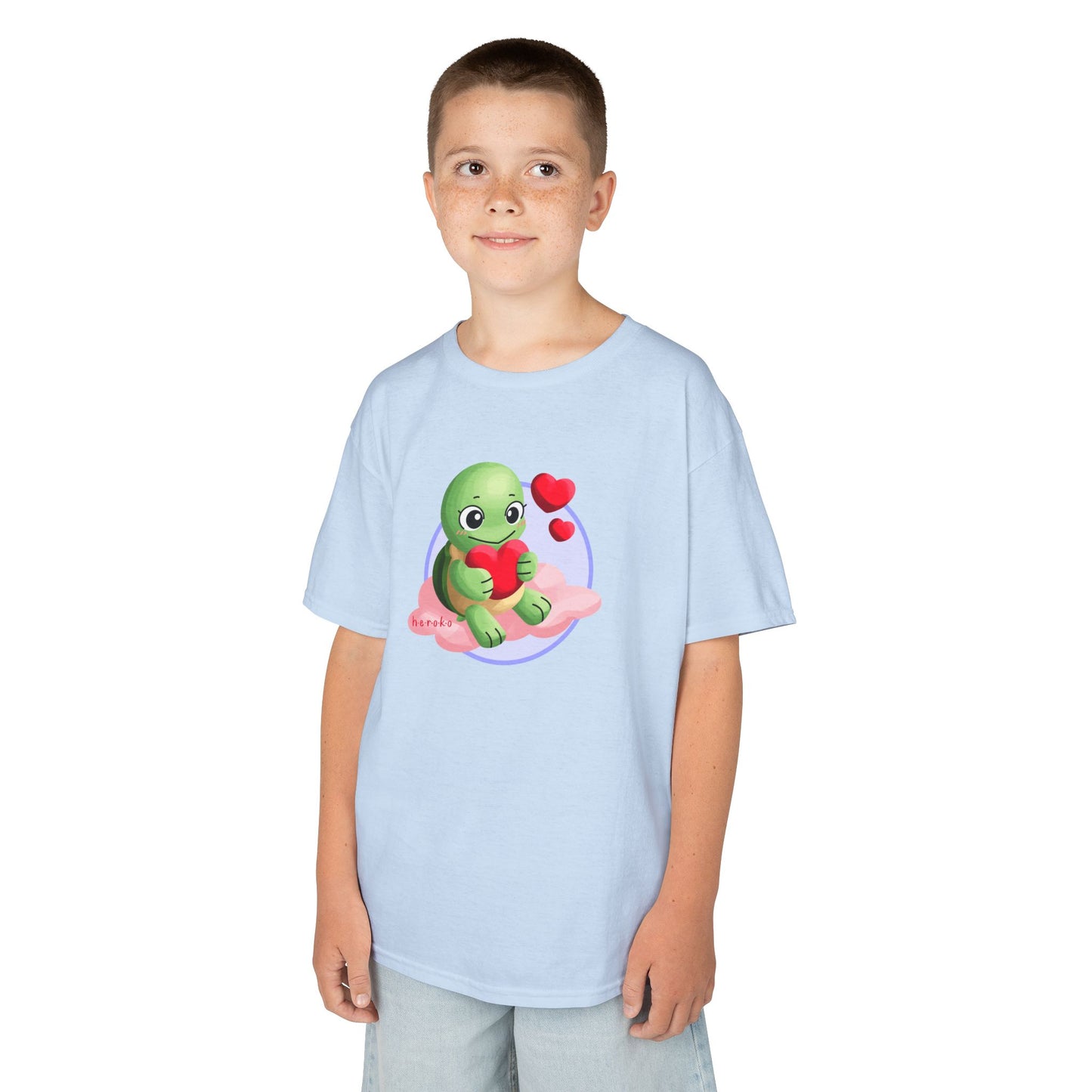 Kids Tee -Cute Turtle Valentine's Day Graphic Tee