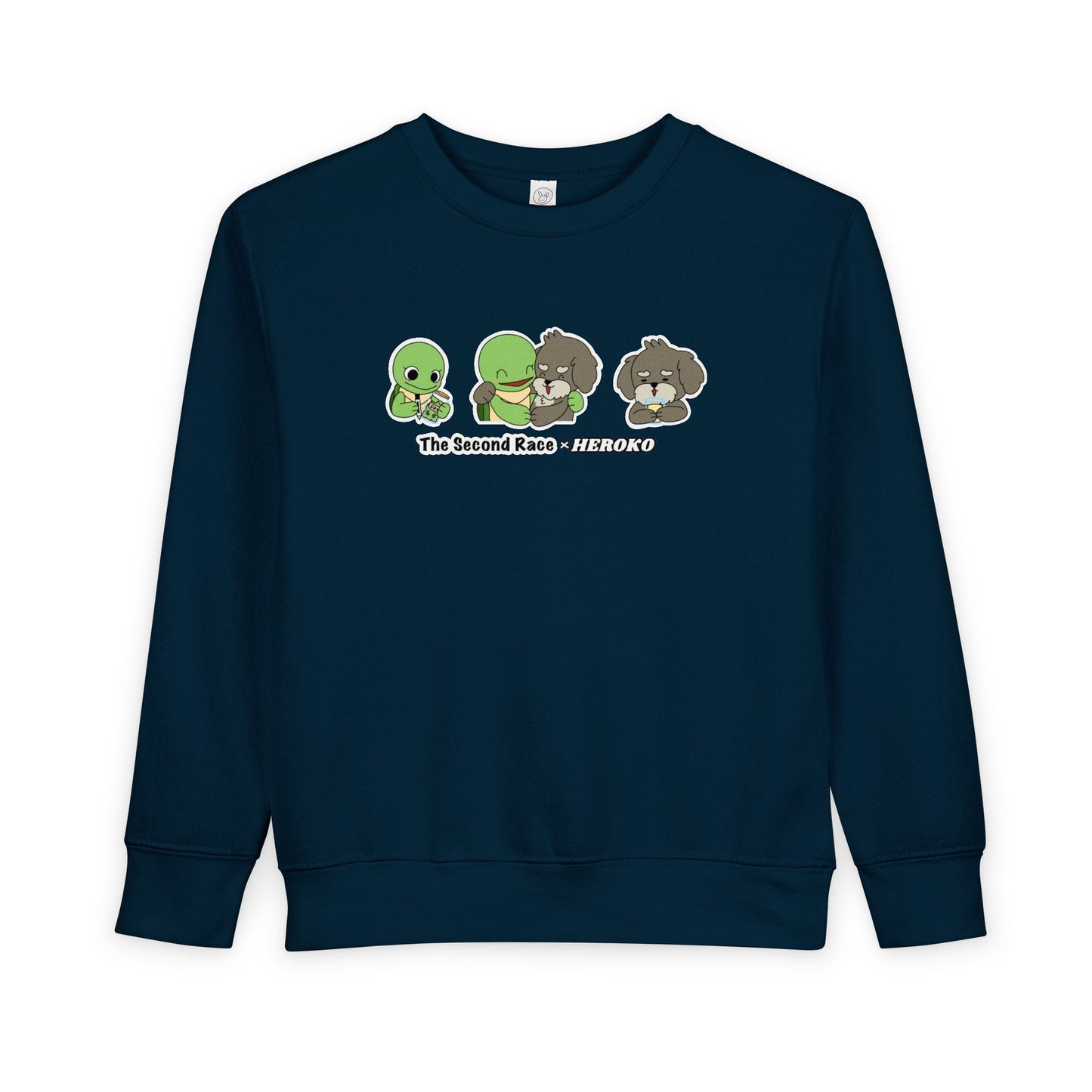 Toddler Sweatshirt — Cute Cartoon Turtle and Dog "The Second Race" Pullover