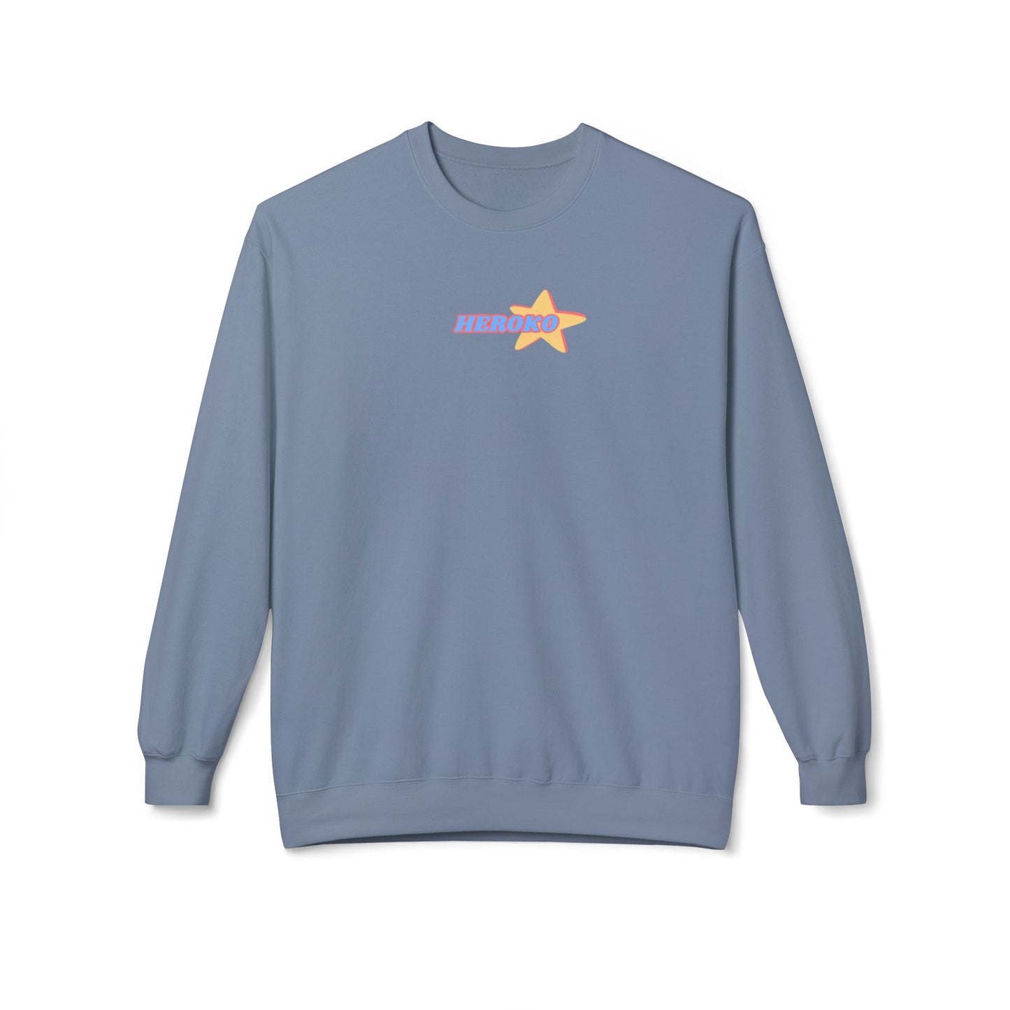 Adults HEROKO RETRO STAR Fleece Crewneck Sweatshirt