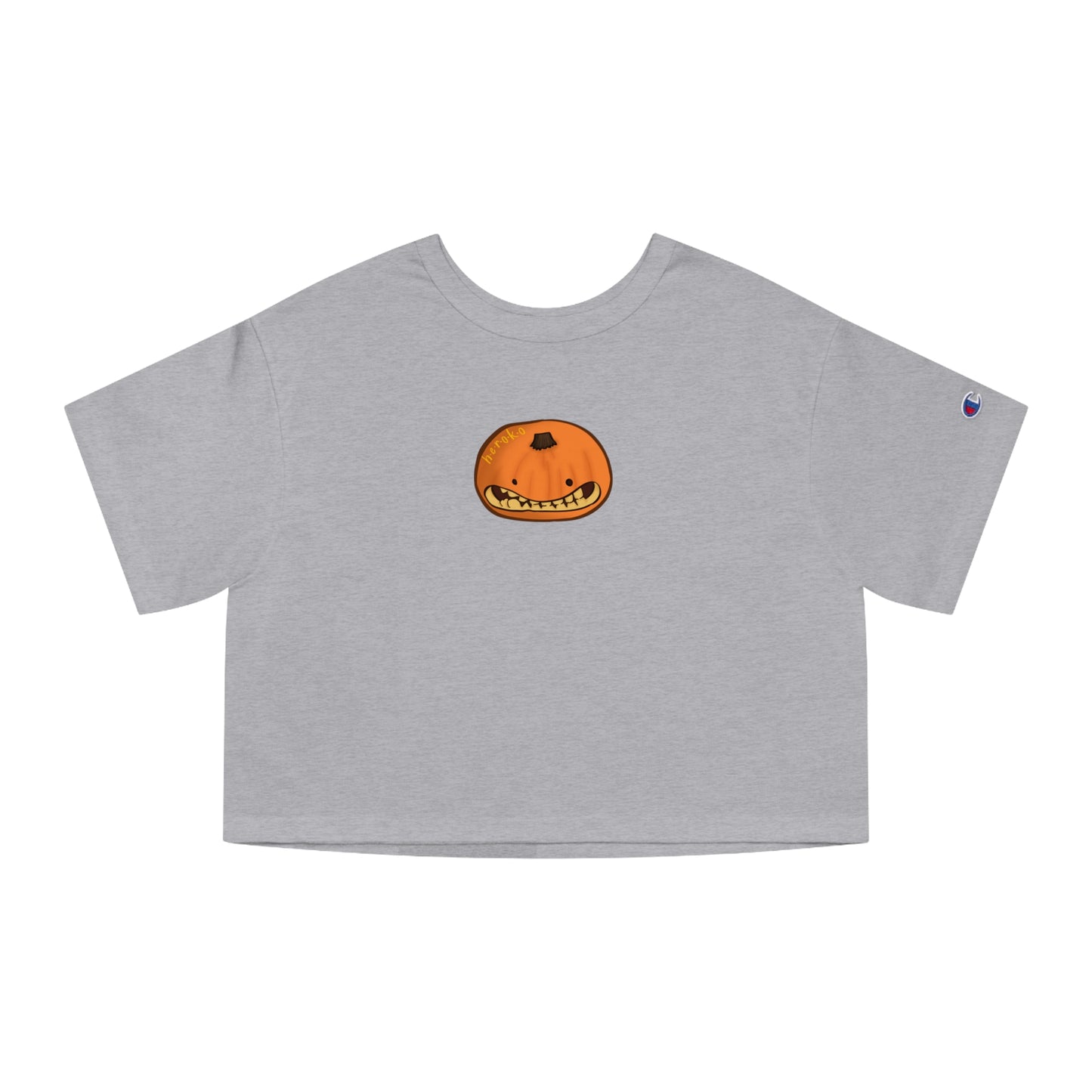 Women's Champion SPOOKY PUMPKIN Cropped T-Shirt