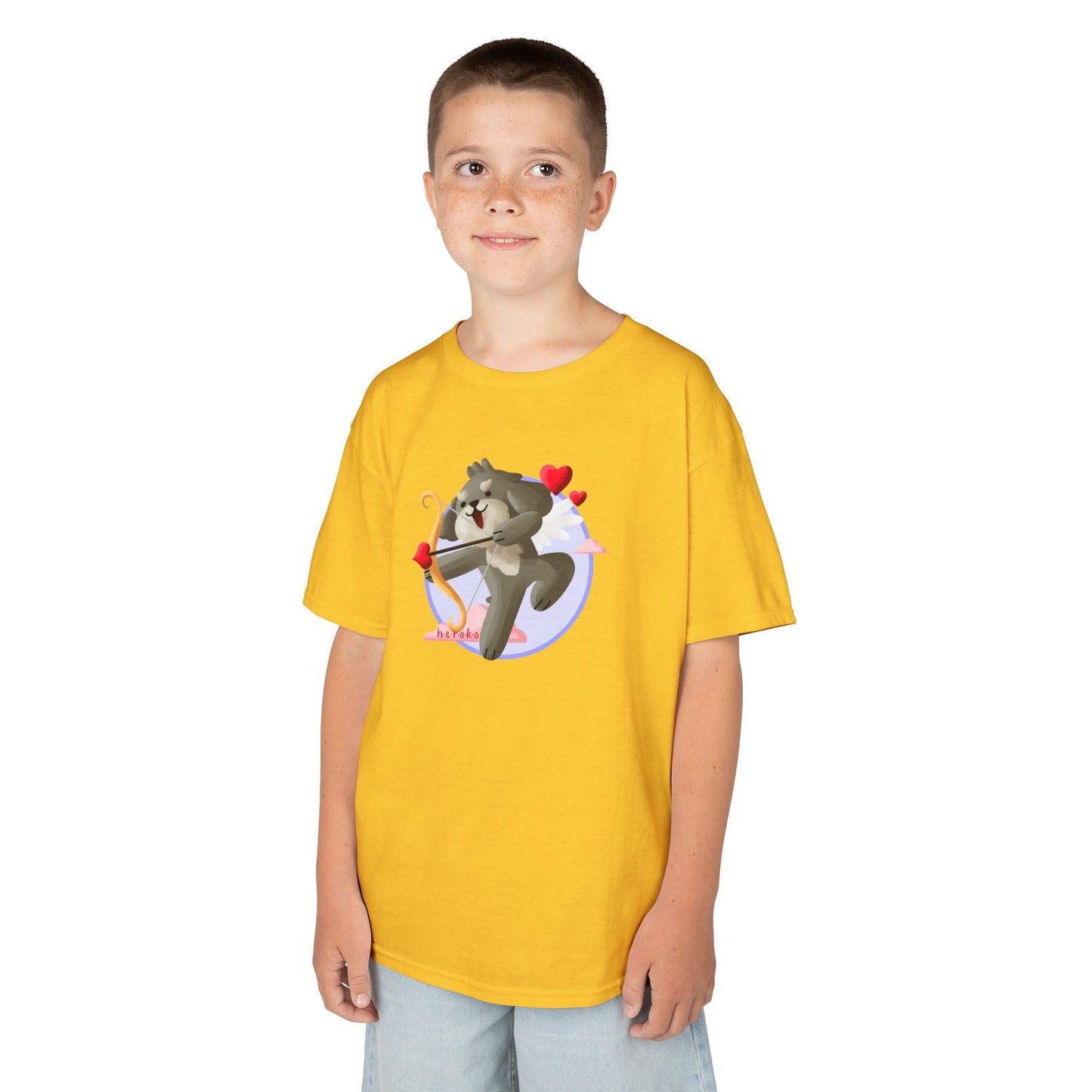 Kids Tee -Cute Dog Valentine's Day Graphic Tee