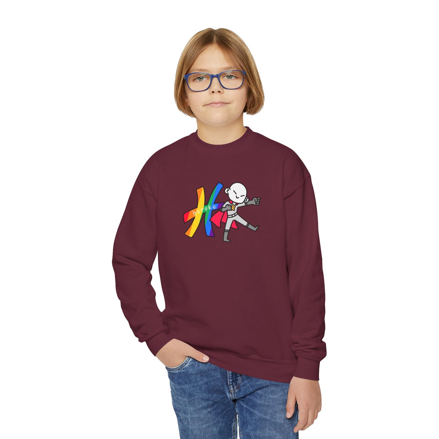 Youth PRIDE HEROKO Crewneck Sweatshirt