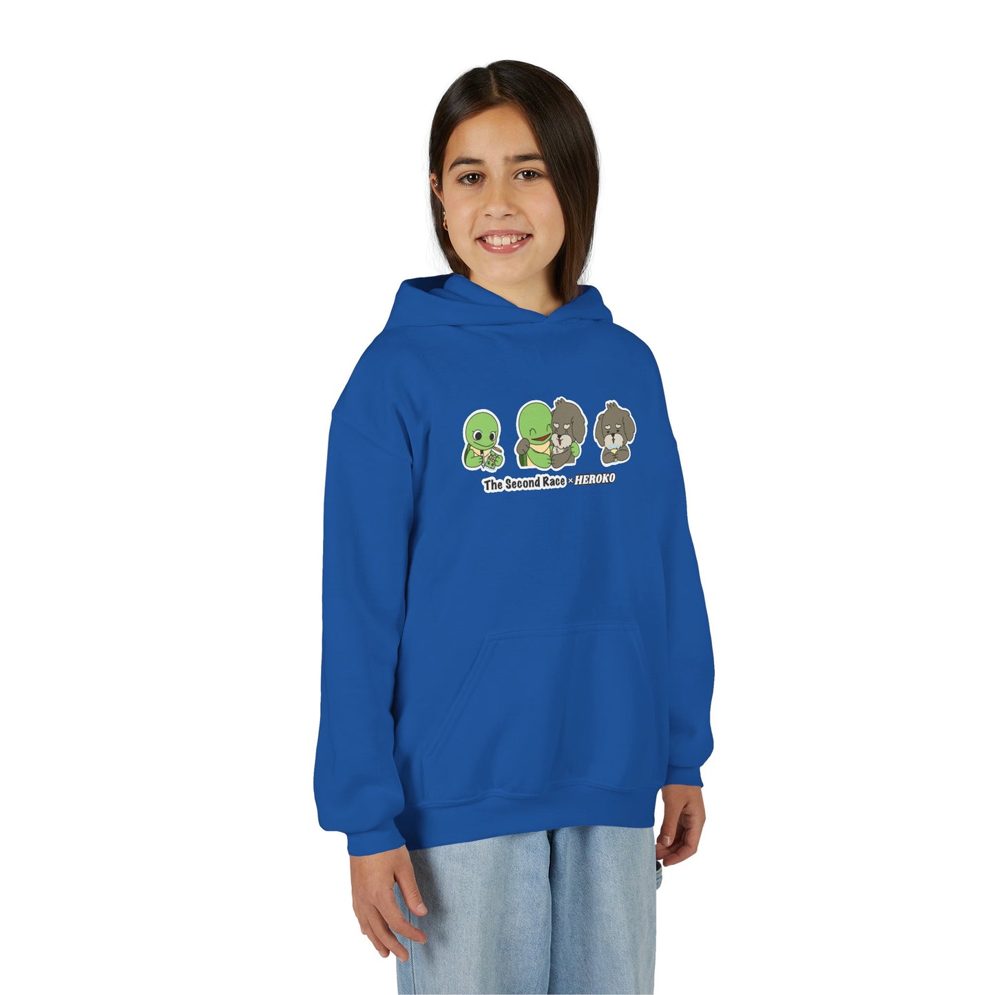 Kids Hoodie — Cute Turtle and Puppy Trios "The Second Race"
