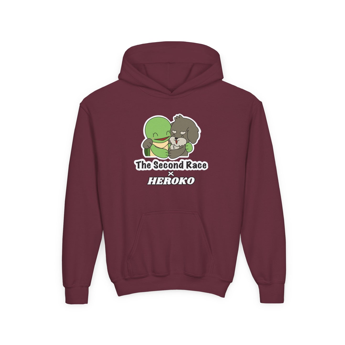 Kids Hoodie — Cute Turtle and Puppy Friends "The Second Race"