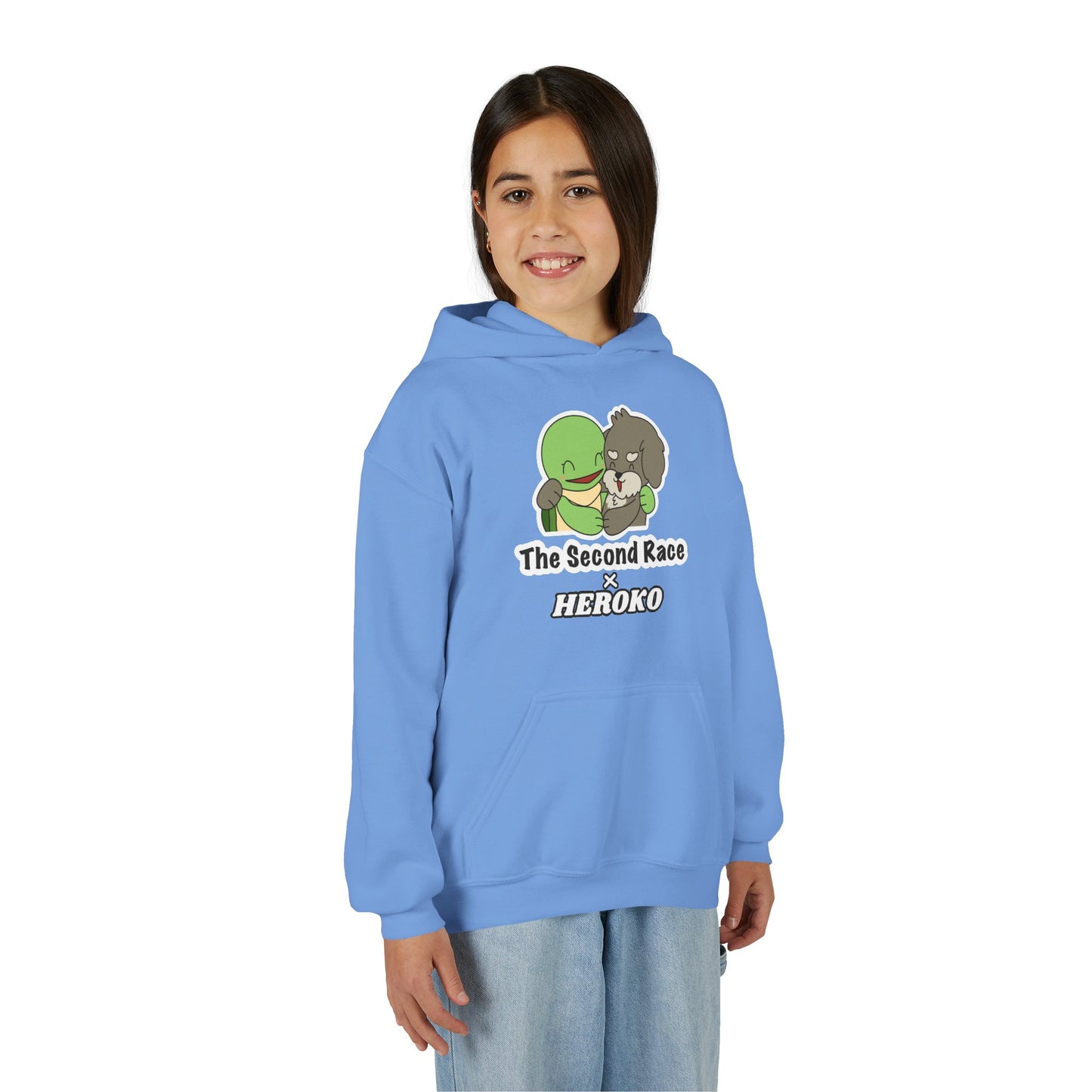 Kids Hoodie — Cute Turtle and Puppy Friends "The Second Race"