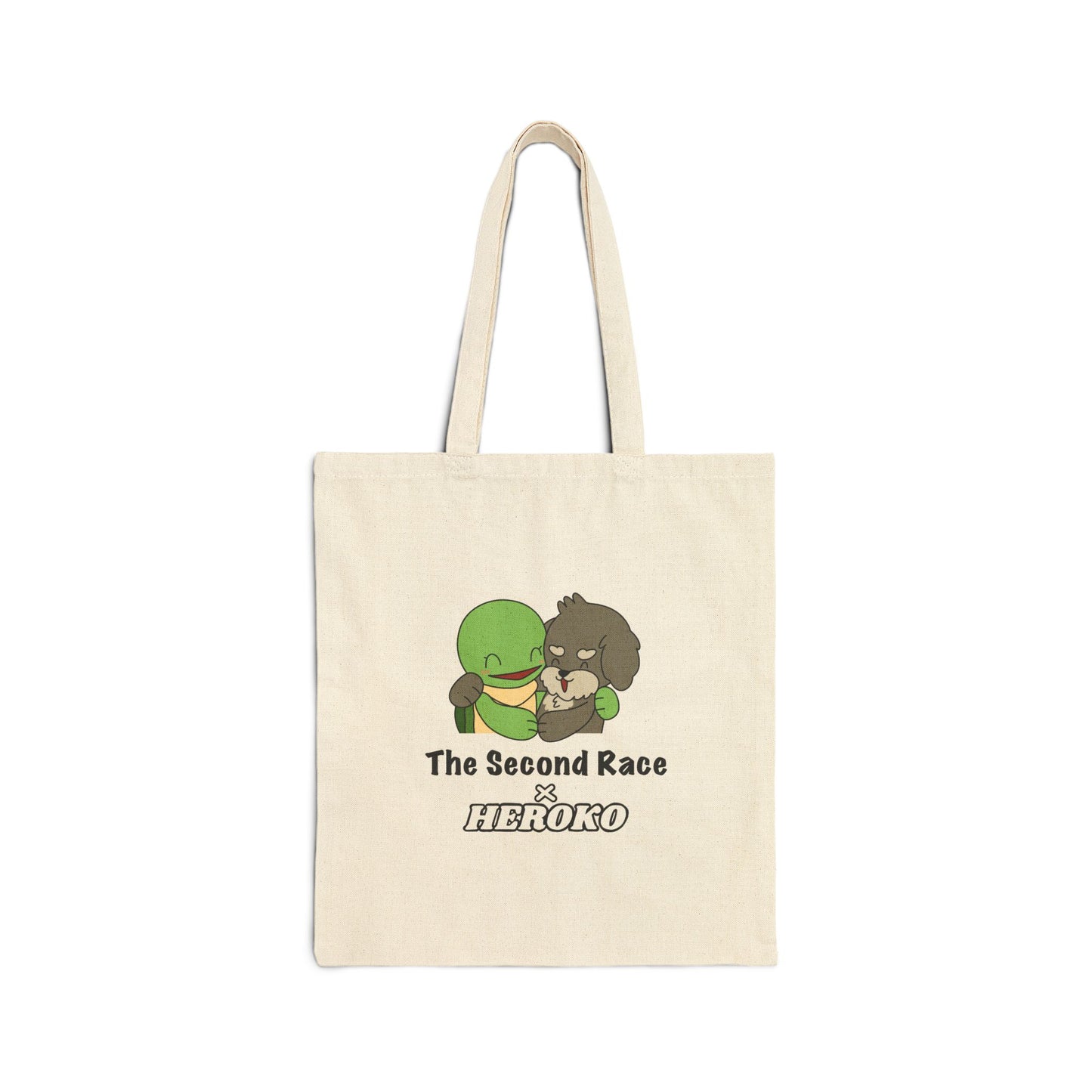 Canvas Tote Bag - Turtle and Dog Design, Perfect Pair with The Second Race Book, Ideal Gift for Teaching Financial Literacy