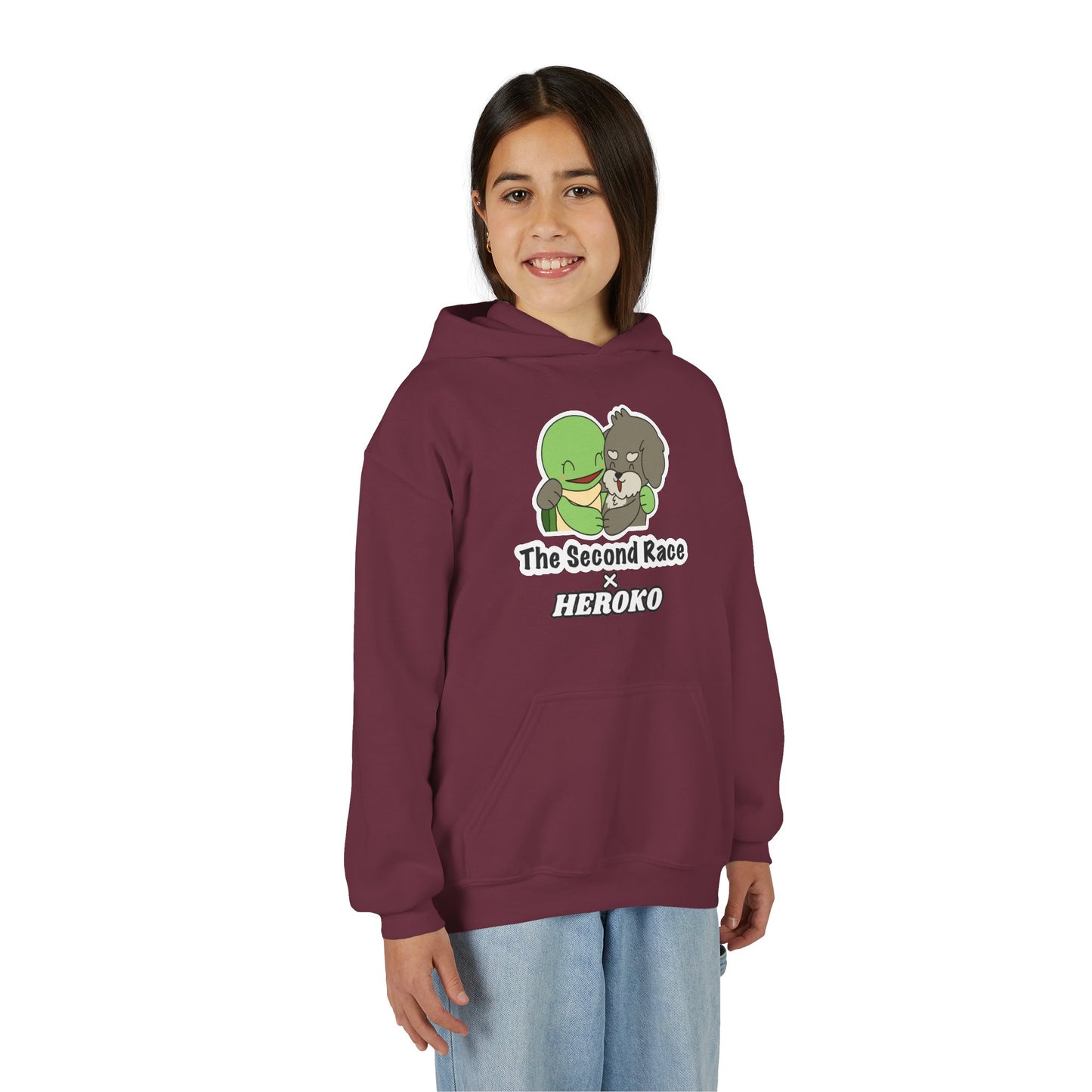 Kids Hoodie — Cute Turtle and Puppy Friends "The Second Race"