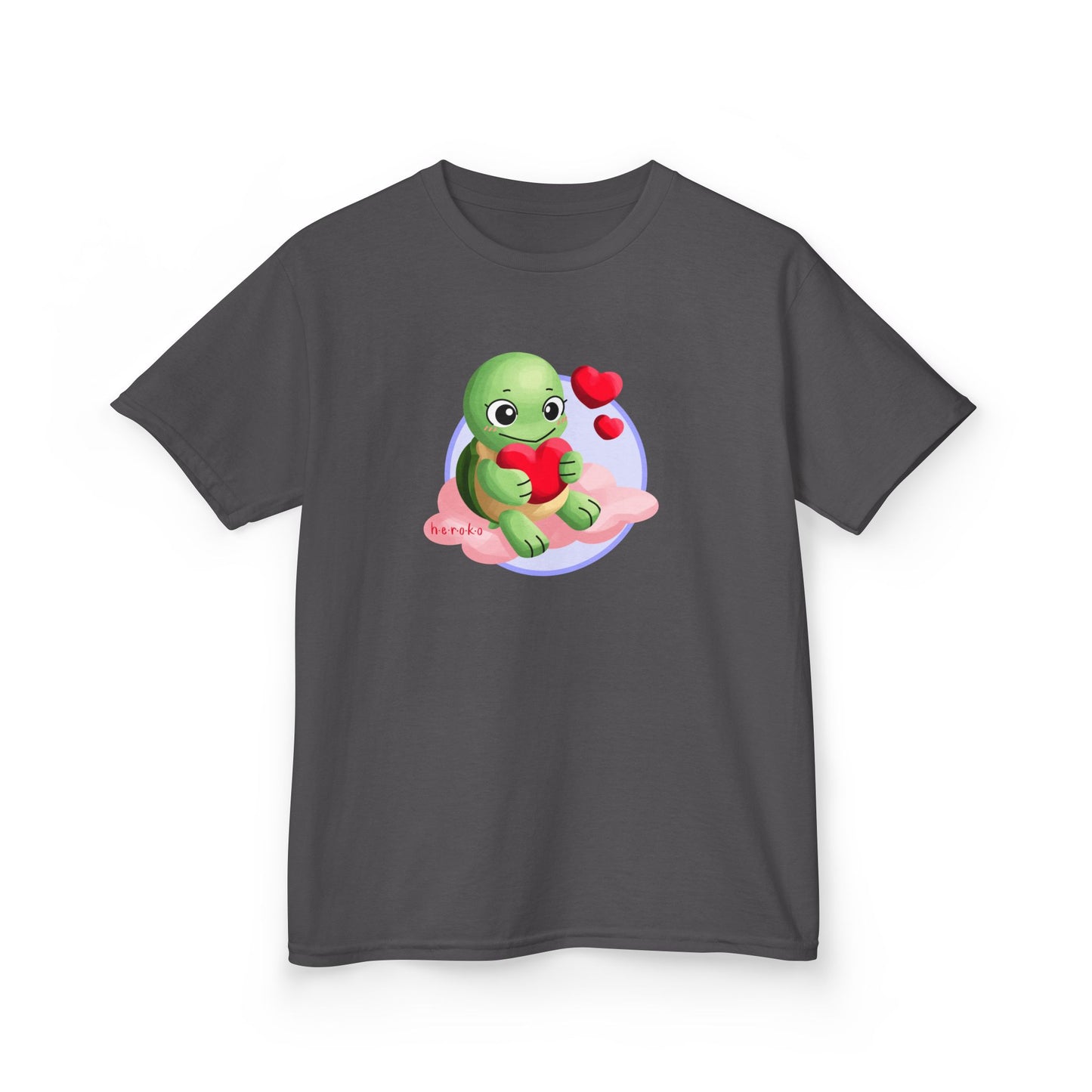 Kids Tee -Cute Turtle Valentine's Day Graphic Tee