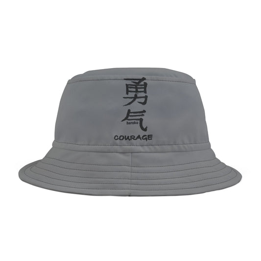 COURAGE IN CHINESE GREY Bucket Hat