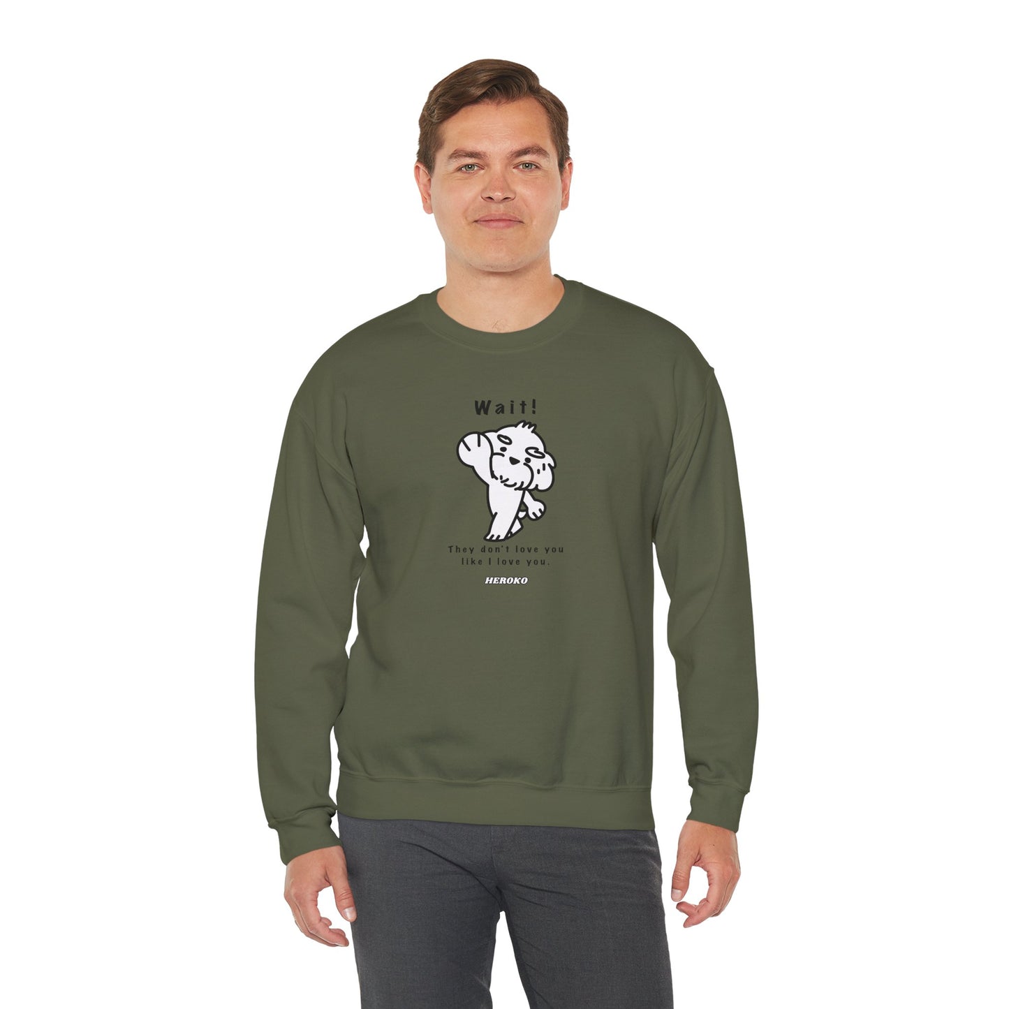 Adults WAIT! DOG MEME Crewneck Sweatshirt