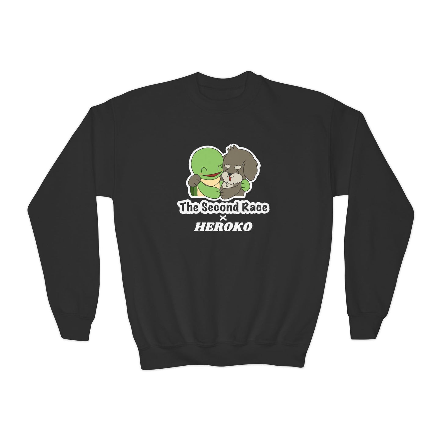 Kids Hugging Turtle & Puppy Crewneck Sweatshirt — The Second Race