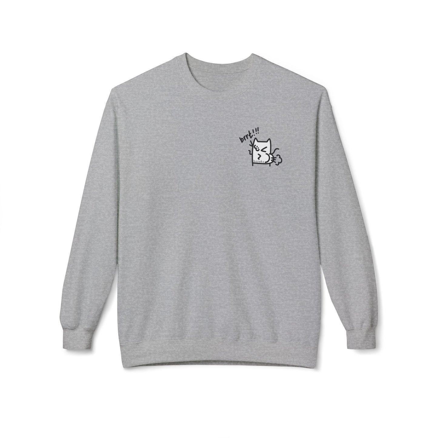 Adults CUTE CATS ‘FART’ Fleece Crewneck Sweatshirt