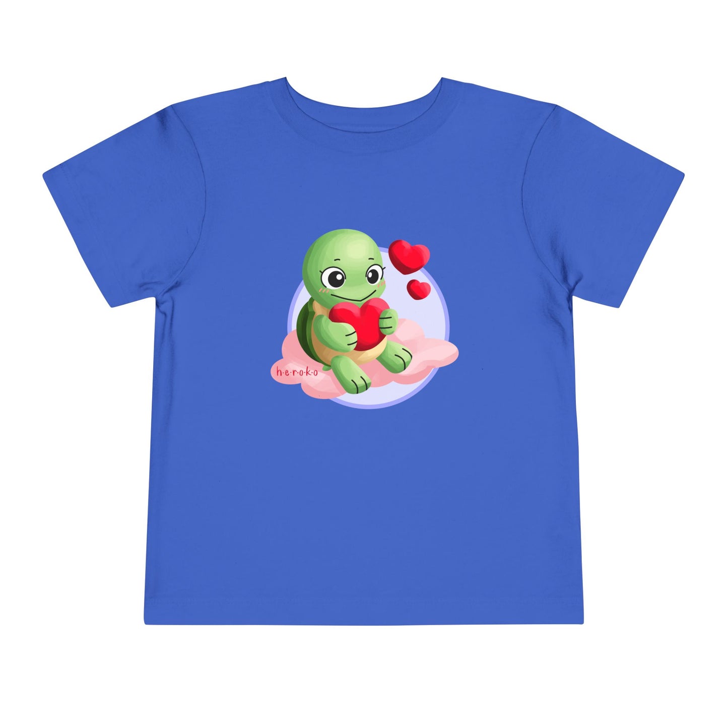 Toddler Tee - Cute Turtle Valentine's Day Design