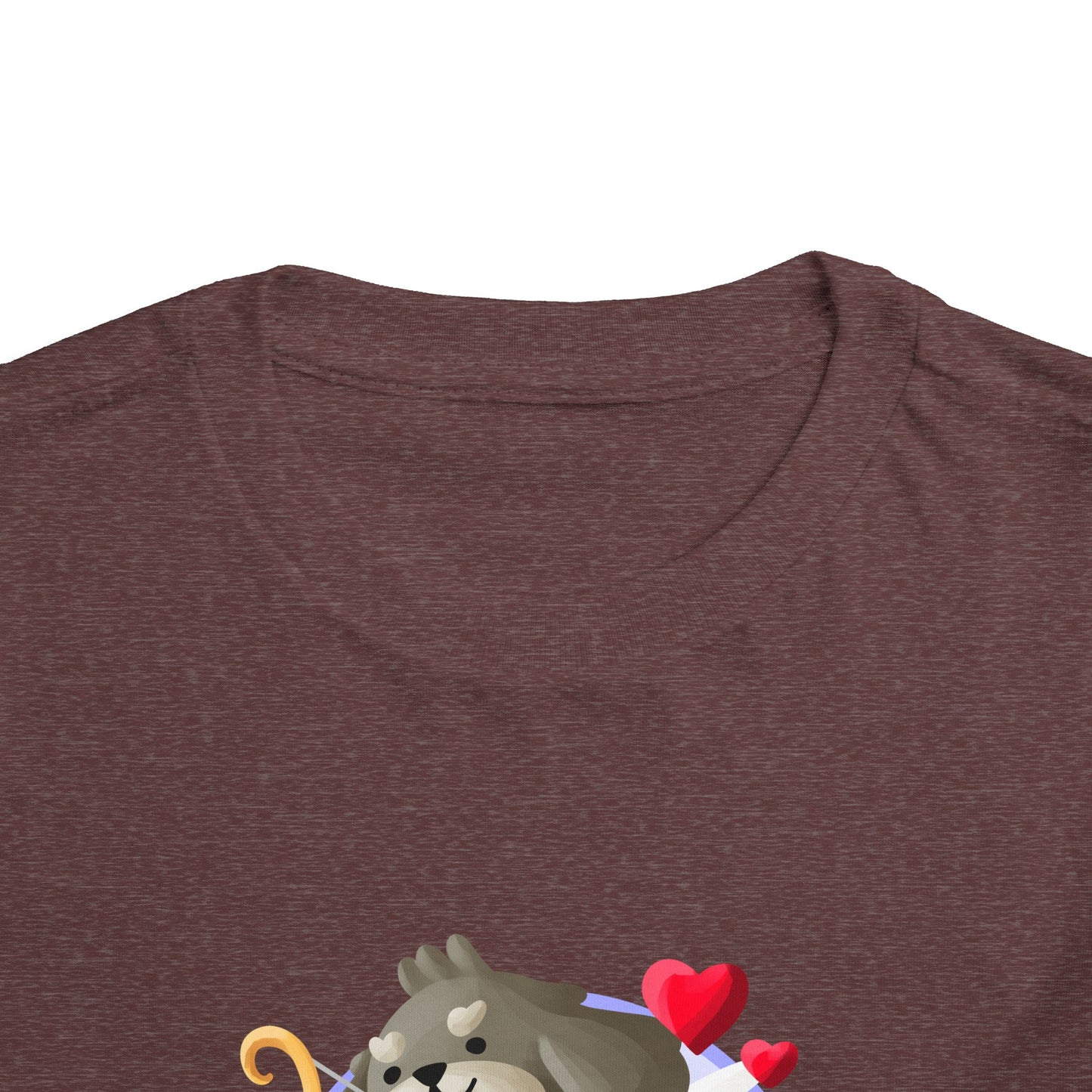 Toddler Tee - Cute Dog Valentine's Day Design