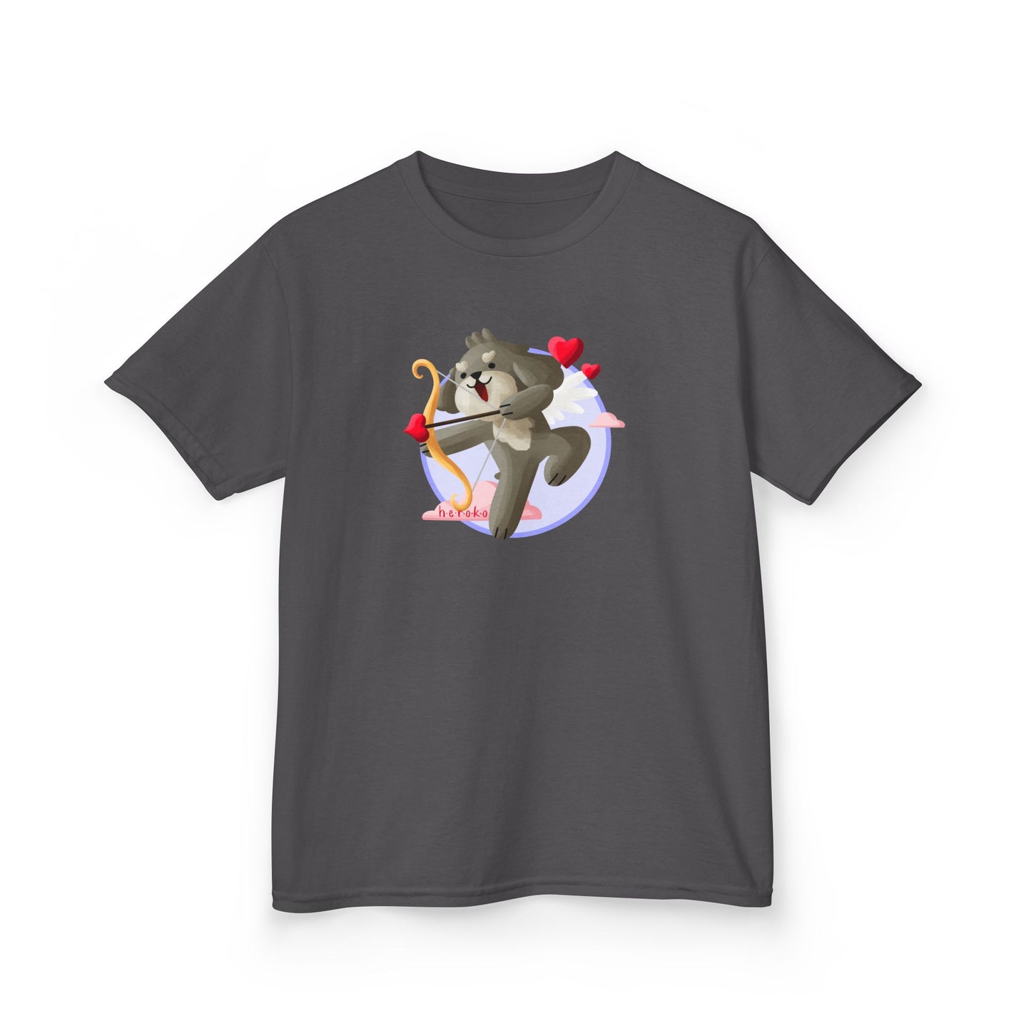 Kids Tee -Cute Dog Valentine's Day Graphic Tee